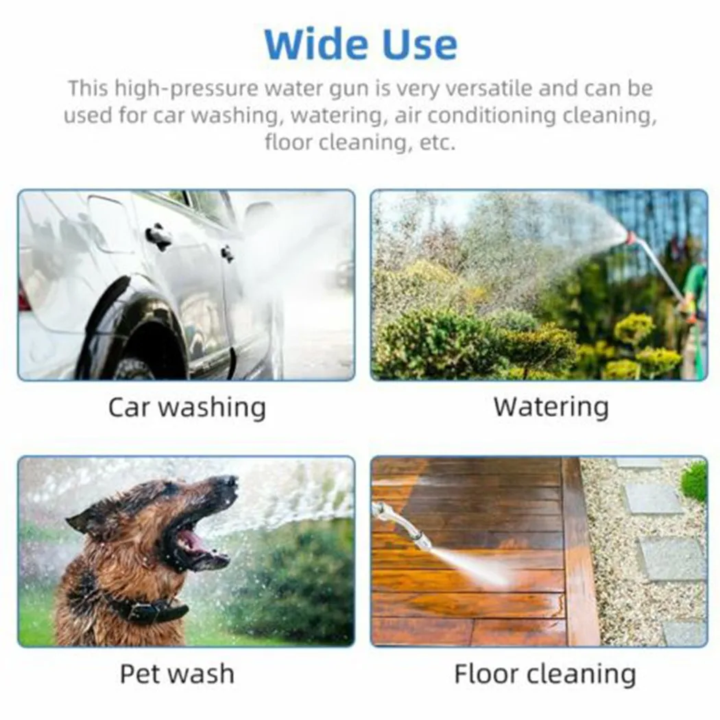 

58cm 2-In-1 High Pressure Washer ABS + Alloy + Copper Car Outdoor Water Spray