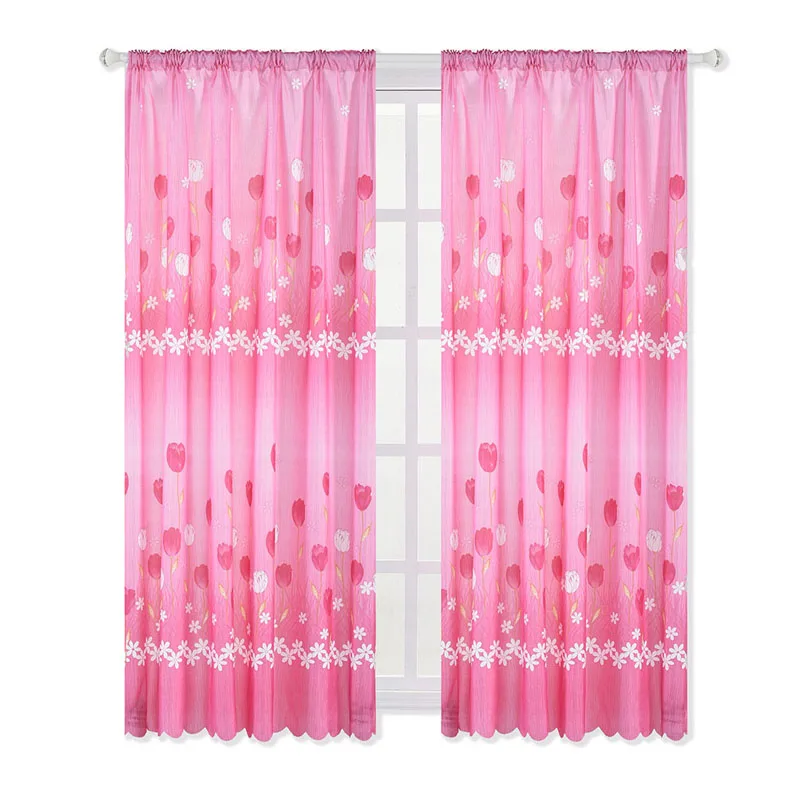 Современные оконные короткие шторы с цветочным принтом для гостиной спальни