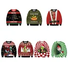 Рождественский свитер для женщин и мужчин, Забавный уличный костюм с рождественским принтом снеговика, уродливый Топ для пар на осень и зиму 2021, Прямая поставка