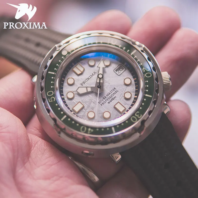 

Proxima метеорита циферблатом Элитный бренд новый Для мужчин автоматические механические часы Diver часы сапфировое стекло спортивные NH35 Для му...