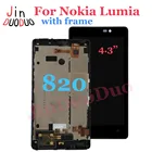 Для Nokia Lumia 820 ЖК-дисплей сенсорный экран дигитайзер в сборе с рамкой для Nokia 820 N820 Ремонт дисплея
