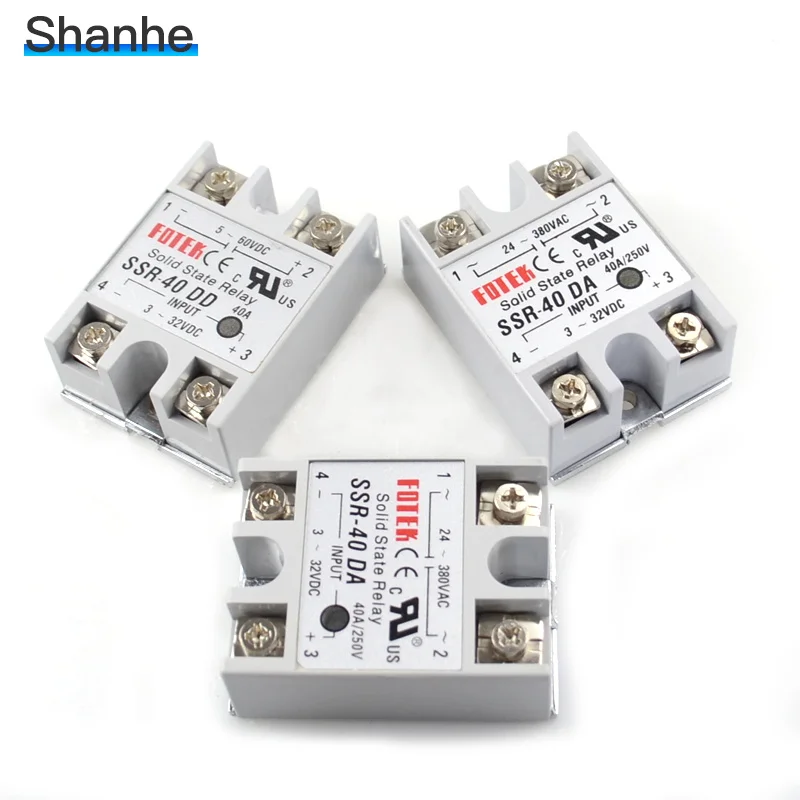 Производитель SSR 40DA 40AA 40DD твердотельное реле 40A одно фазный FOTEK|ssr fotek|solid state relaystate
