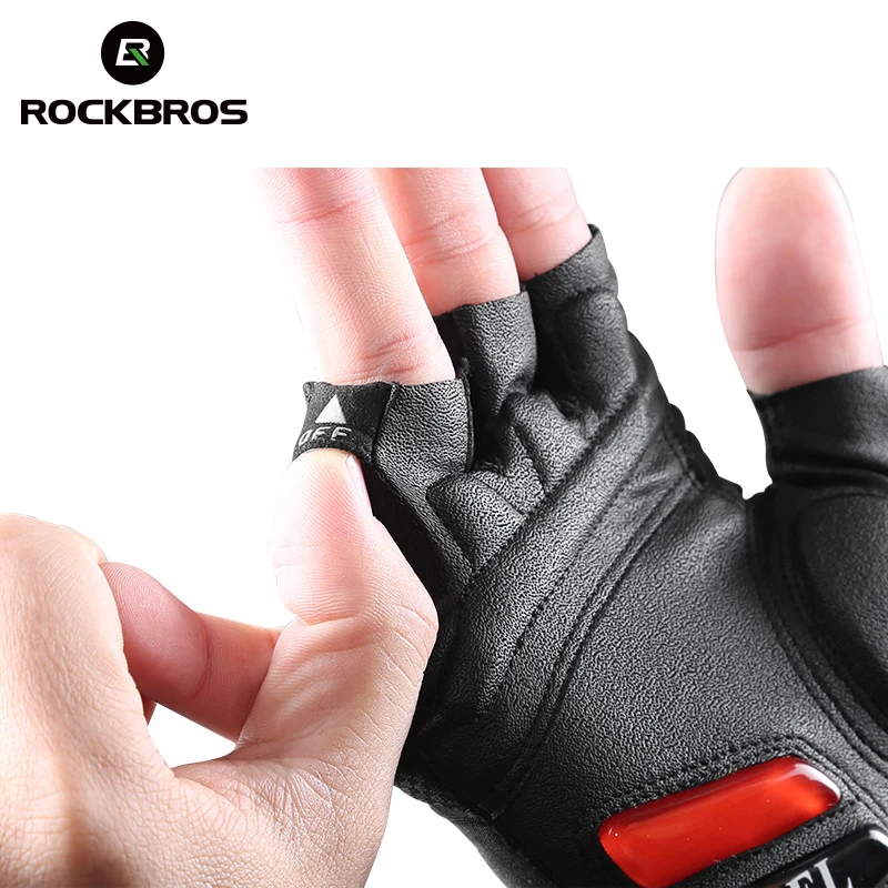 Велосипедные перчатки RockBros с открытыми пальцами силиконовые гелевые утолщенные