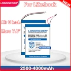 6-дюймовый Аккумулятор для электронных книг Likebook Air, 4000 мАч, 4 провода, для устройств для чтения электронных книг Likebook Mars 7,8 дюйма, 3-проводной разъем