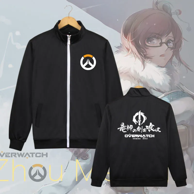 Новинка толстовки Overwatch OW Genji милосердия Dva Mei на молнии тонкая бейсбольная форма