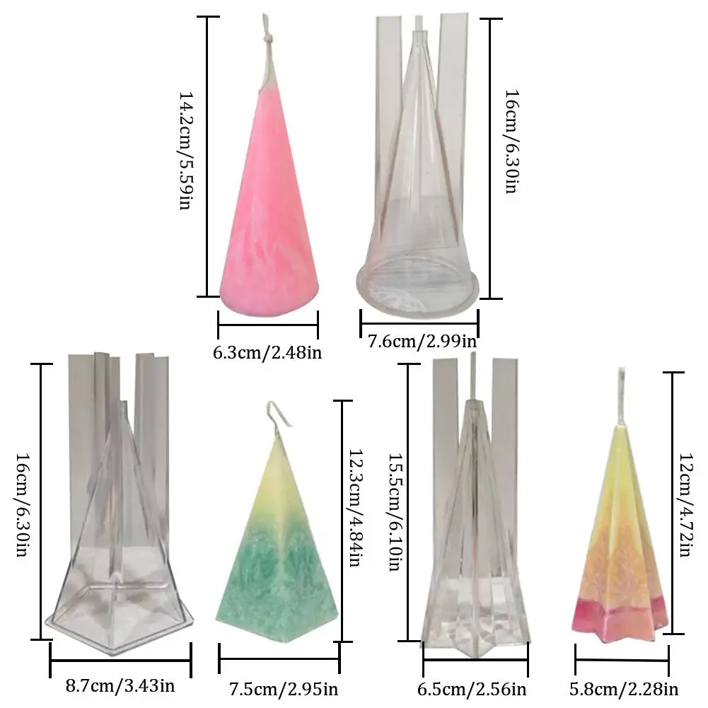 Прозрачная форма в виде свечи для мыла инструменты украшения торта формы