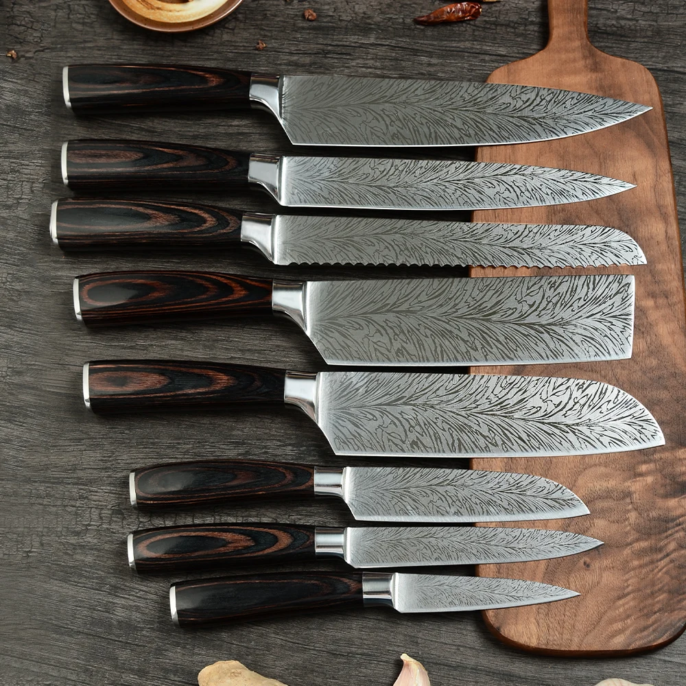 8 шт. набор кухонных ножей из нержавеющей стали | Дом и сад