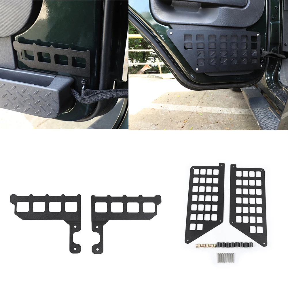 

Полка для хранения на переднюю и заднюю дверь автомобиля, полка для Jeep Wangler JK JKU 2007 2008 2009 2010, 4-дверный аксессуар для интерьера автомобиля, алюминиевый сплав