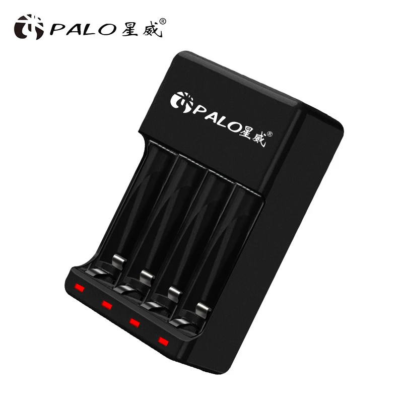 PALO 4 слота USB умная аккумуляторная батарея зарядное устройство для 1,2 в Ni-MH Ni-Cd AA AAA перезаряжаемые батареи