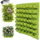 281 зеленые настенные подвесные мешки для посадки, цветочный горшок, пакет для выращивания растений, садовый плантатор, вертикальный садовый кастрюля, аксессуары для домашнего декора