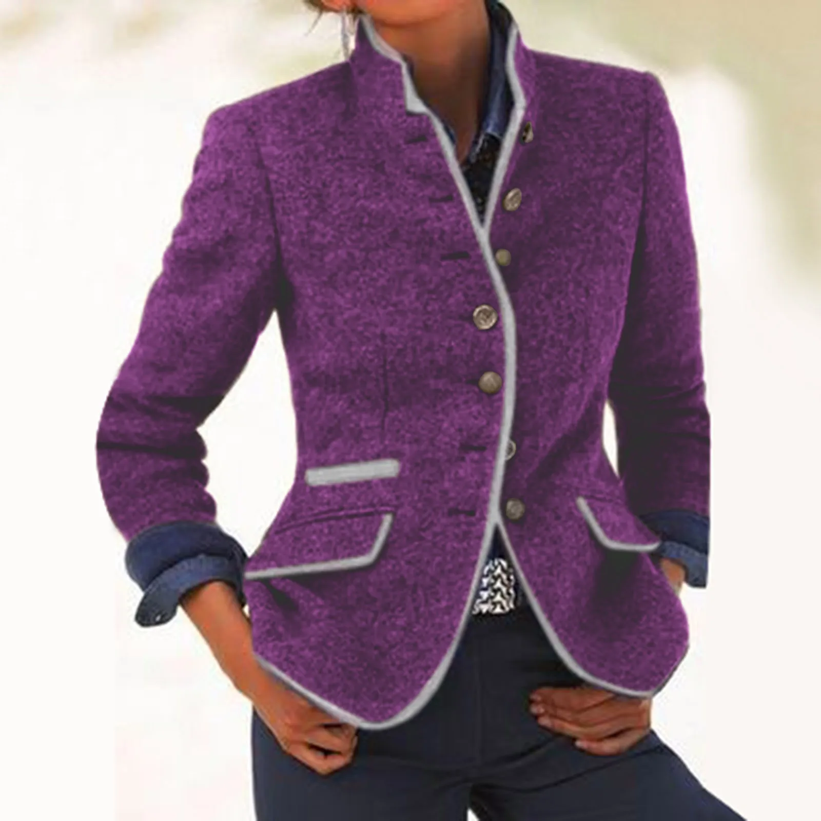 Женское флисовое пальто с воротником-шалью элегантное однотонное из смеси