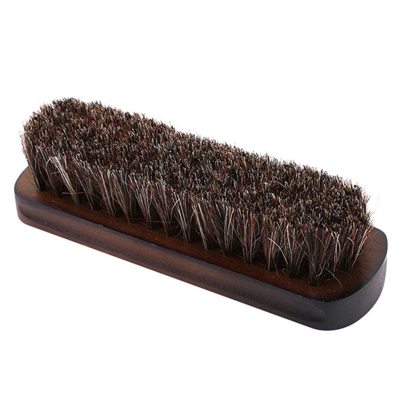 

Horsehair Shoe Brush Polish Wood Handle Natural Leather Real Horse Hair Soft Polishing Tool Boot Polish Clean Tools