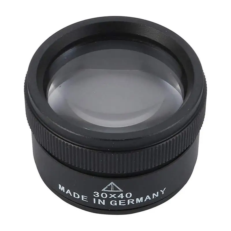 

High Quality 30 X 40mm Measuring Magnifier Magnifying Glass Lens Loop Portable Microscope For Coins Stamps Jewelry Houseplants​​