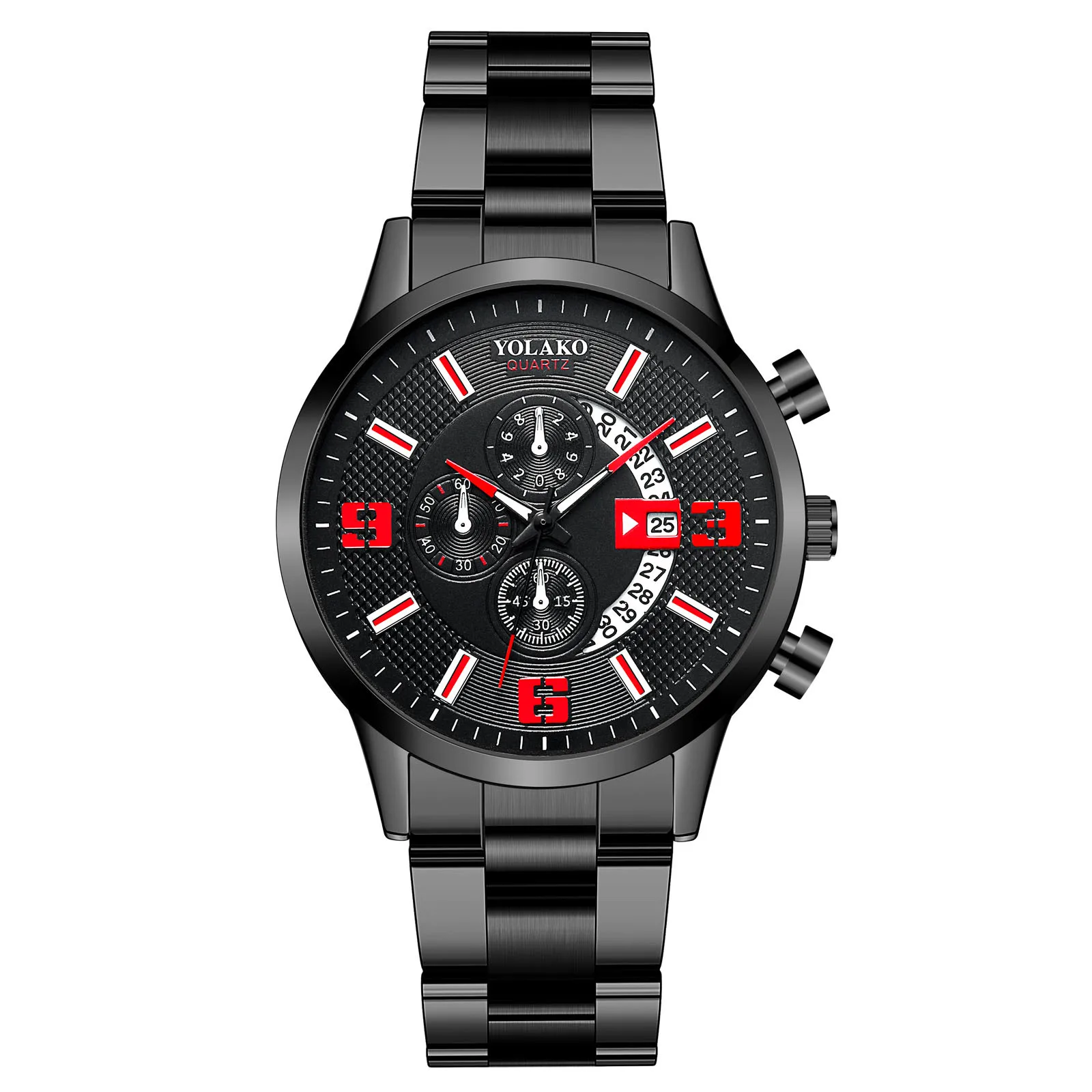 

Luxury Watches Men's Casual Fashion Quartz Stainless Steel Strap Watch Analog Watch Sports Clock Watches Business