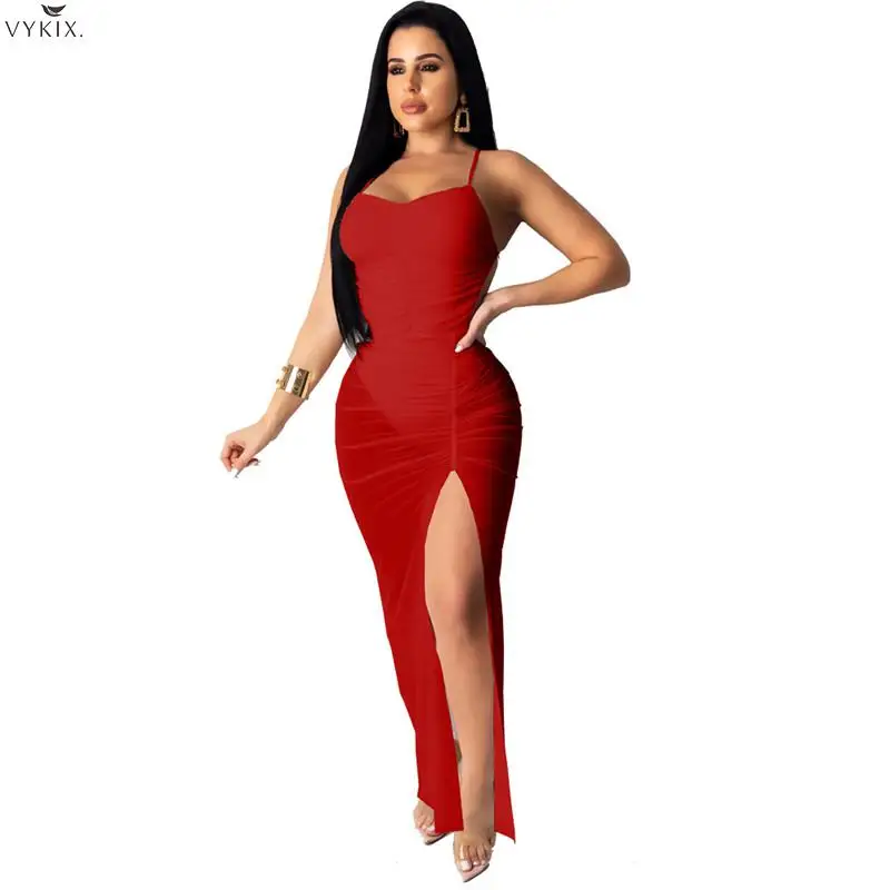 Женское прозрачное Сетчатое платье на бретельках сексуальное с открытой спиной