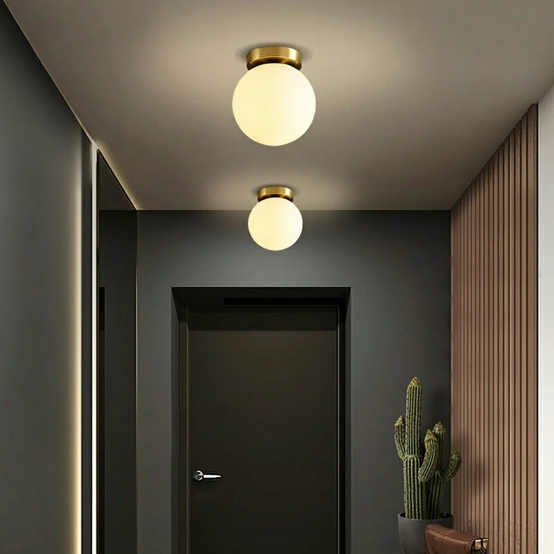 $65.26 Nordic S Dia 12cm Acrylic Ball Ceiling light 2 way Wall decoration modern Staircase Balcony Corridor porch Bedside Ceiling lamp