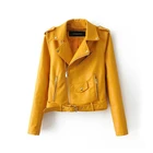 Осенняя короткая куртка из искусственной кожи, Женская Базовая куртка, модная мягкая мотоциклетная куртка на молнии из искусственной кожи, женское уличное пальто, 2020