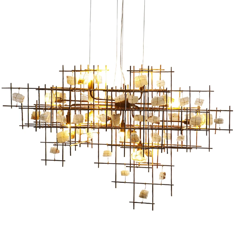 

Postmodern creative chandelier personality model room restaurant bar study desk light luxury chandelier