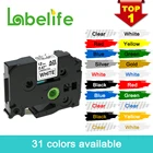 Ламинированная фотоэтикетка, 31 цвет, совместимая с принтером Brother, фотоэтикетка 12 мм, фотоэтикетка 110