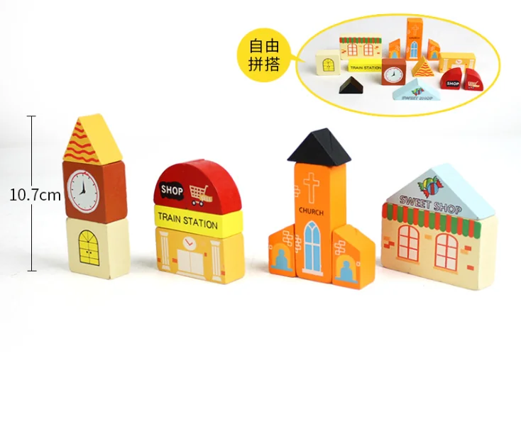 Игрушки WoodenTrain Track Railway sitational Accessories совместимые с Томасом Trains Biro обучающая