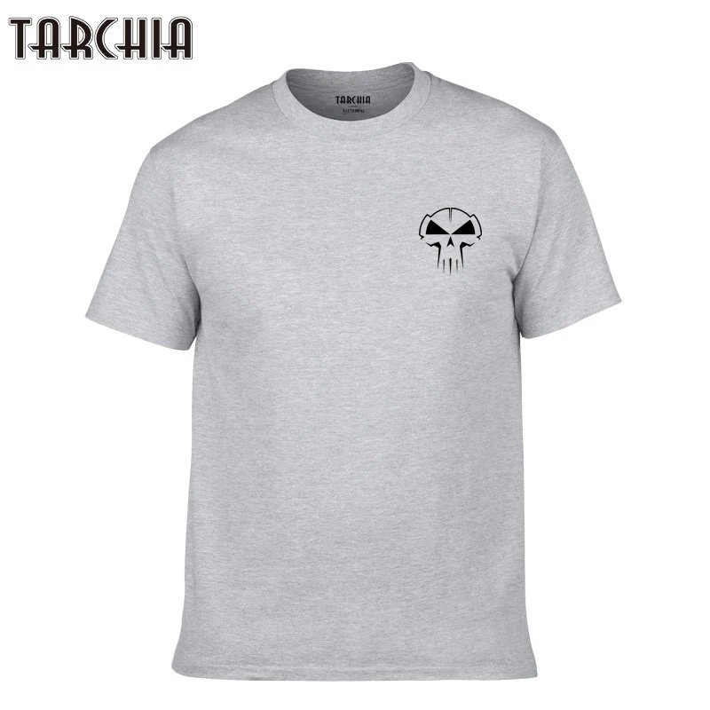 

TARCHIA 2021 New Skull Short Sleeve Boy Casua Fashion Homme Tshirt Plus Fashion Funny t-shirt Cotton Tops Tee Men Brand