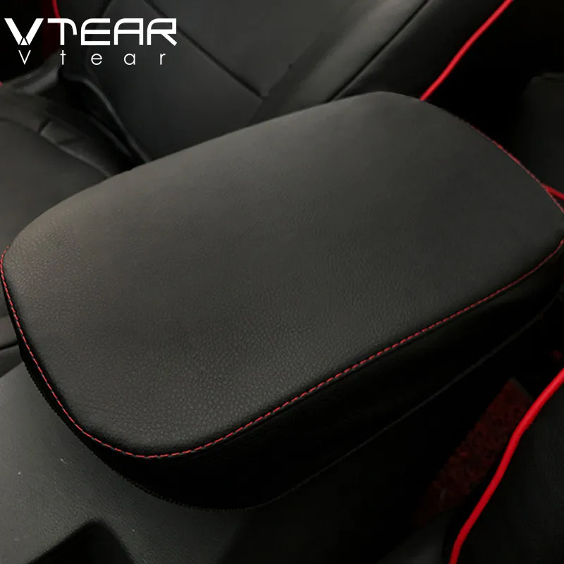 Vtear для hyundai Encino KONA, аксессуары, центральный подлокотник, чехол для коробки, кожаный защитный коврик, украшение интерьера, стиль