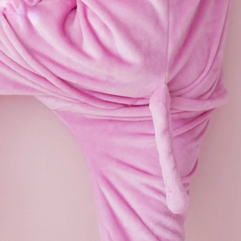 Комбинезон женский с капюшоном милая розовая пижама-комбинезон туфлями для