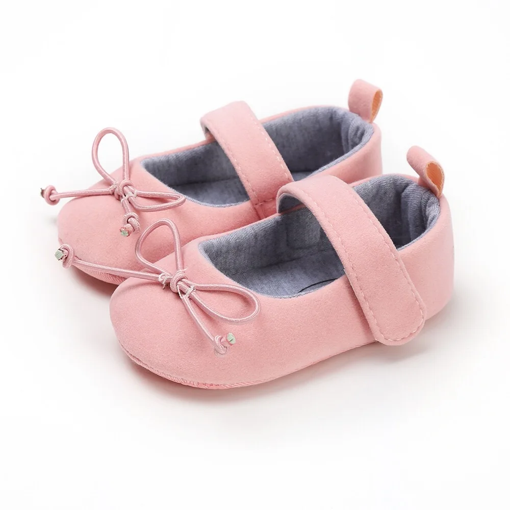 

New Arrival Toddler Newborn Baby Girls Crib Shoes Infant Bowknot Soft Sole Non-slip Cute Warm Cute Baby Shoes