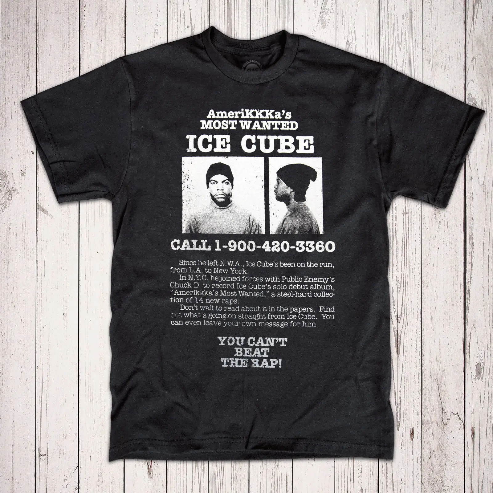 Ice Cube 'Wanted Poster' T-Shirt - Hip Hop Gangsta Rap Legend N.W.A Eazy-E Dre Funny Tops Tee O Neck T Shirt 2019 Unisex Tee