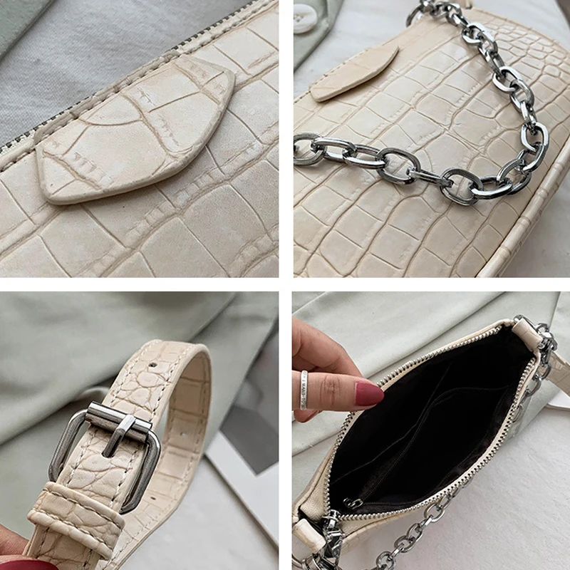 

Crocodile Pattern PU Leather Crossbody Bags for Women 2020 2 Pcs/set Female Shoulder Handbags Mini Purses Travel Cross Body Bag