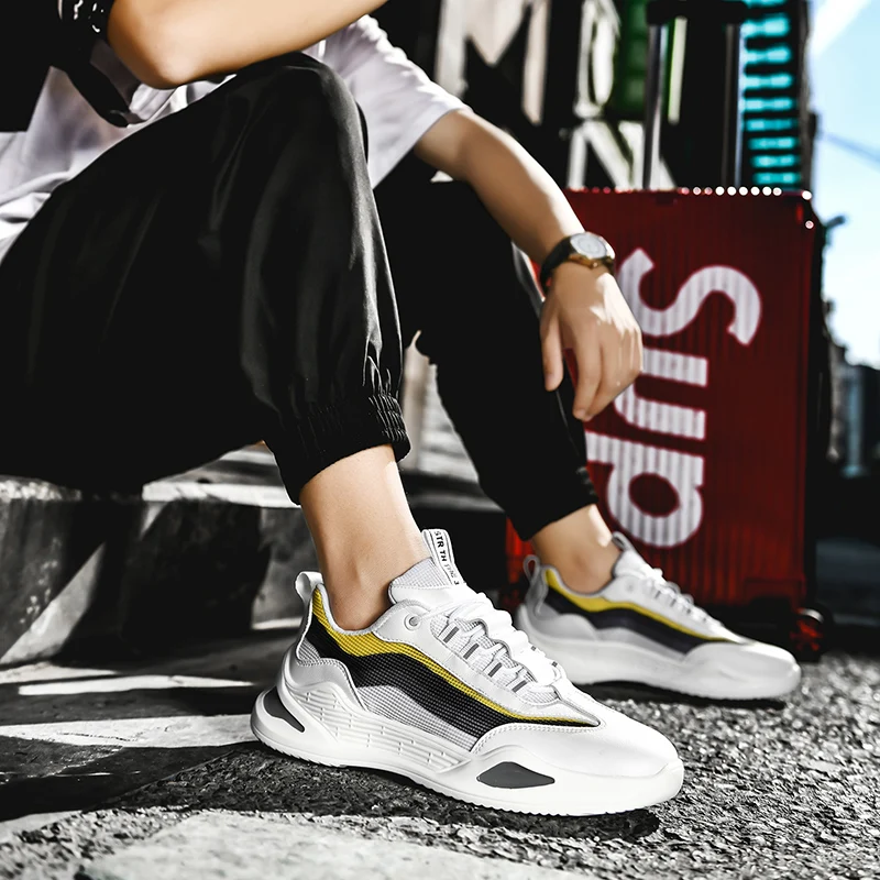 

2021 Summer Breathable Sports Shoes For Men Sneakers Microfiber Men's Running Shoes Comfortable Jogging Shoes Zapatillas Hombre