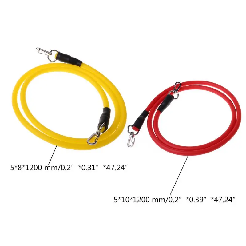 

8Pcs Resistance Band Set 2 Stackable Exercise Bands (10lb,20lb) with Ankle Strap U2JB