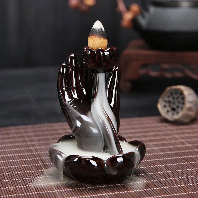 Ceramic Backflow Incense Burner Base Home Decorations Waterfall Back Flow Holder and Cones mix Listing | Дом и сад