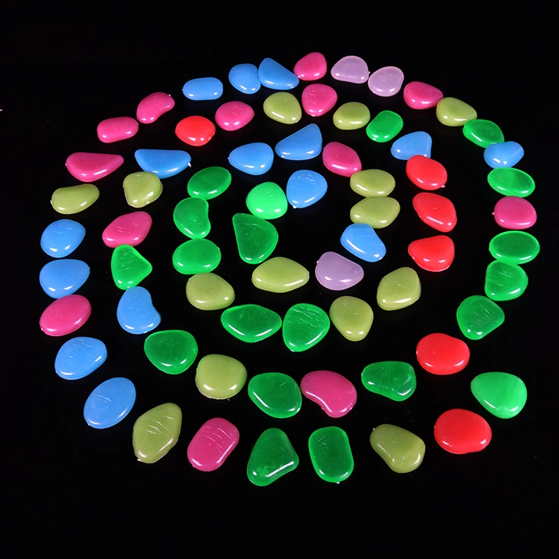 

Garden Decor Luminous Stones Glow In The Dark Decorative Pebbles Outdoor Fish Tank Decoration Pebble Rocks Yard Decoration