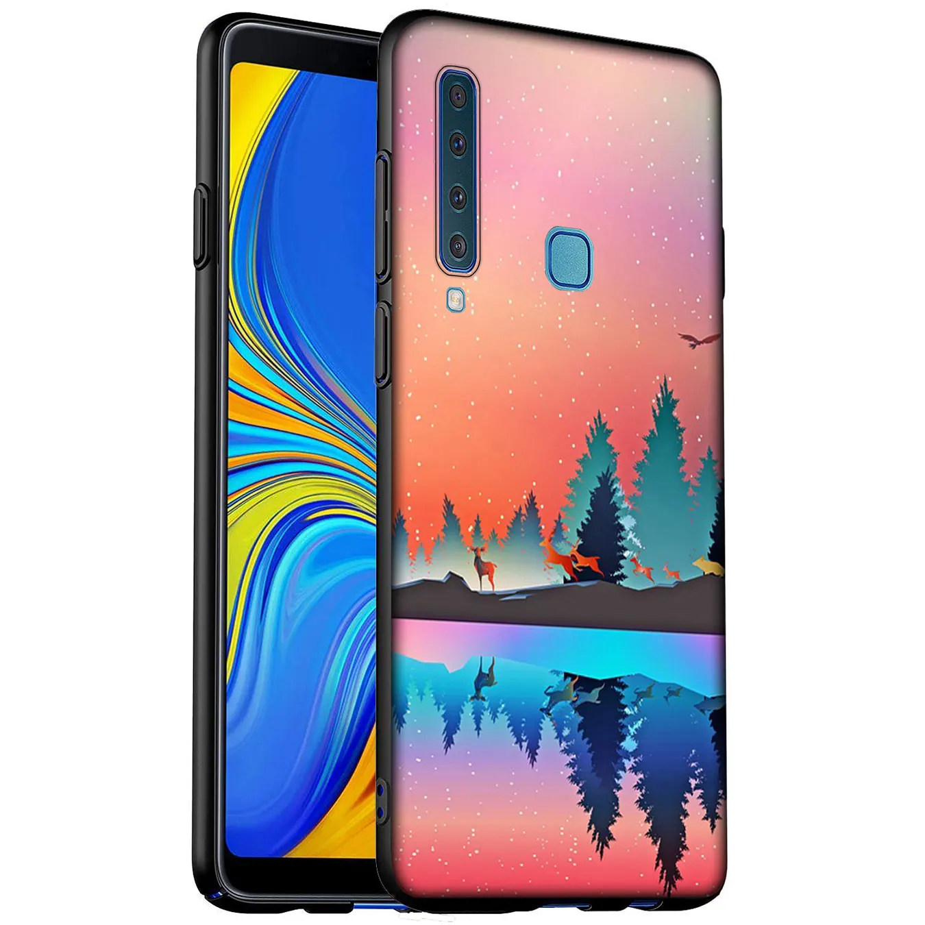 Цветной Мягкий силиконовый чехол для телефона Samsung Galaxy A6 A7 A8 A9 2018 A3 A5 2016 2017 Note 9 8 10
