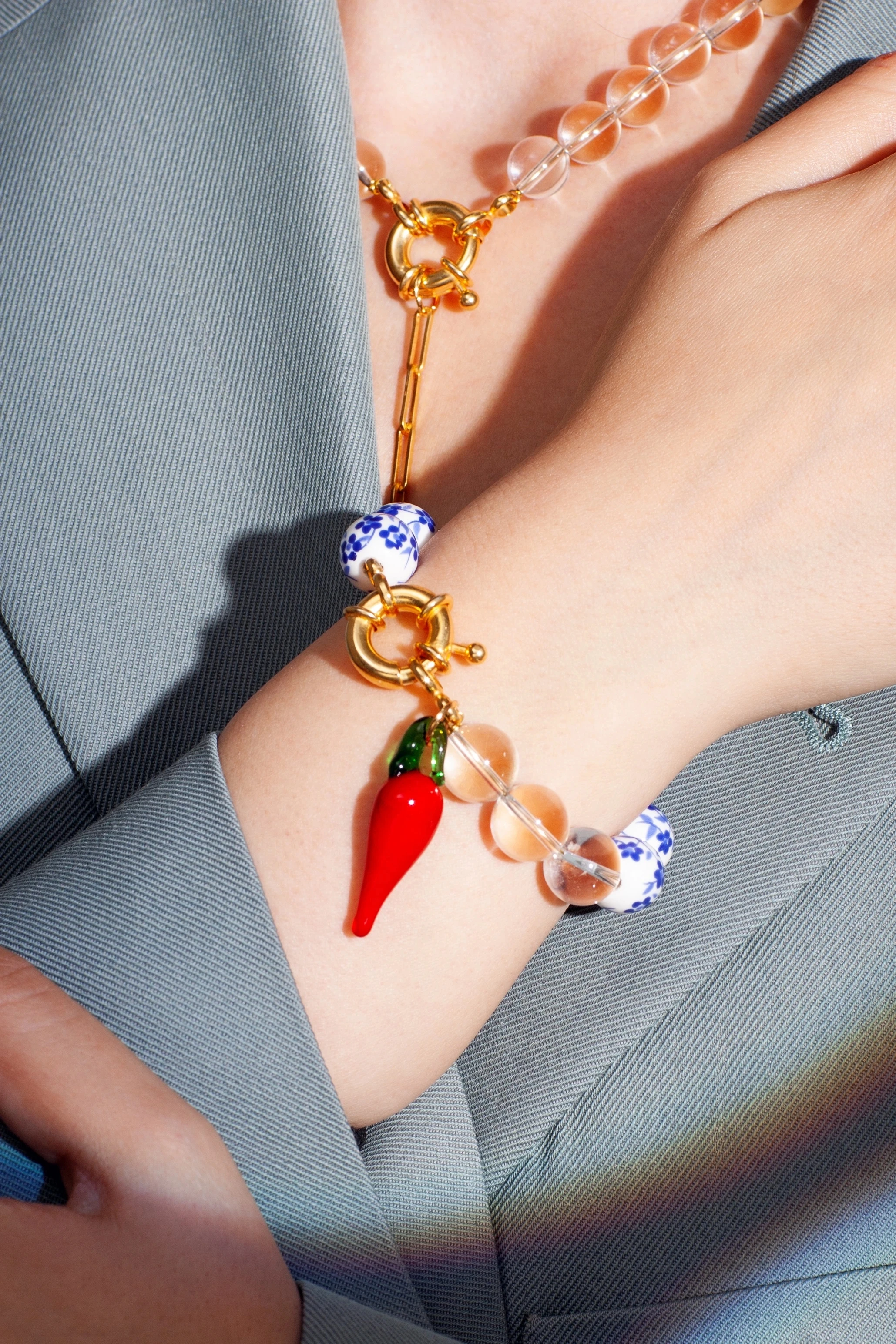 Женское Ожерелье в стиле бохо ожерелье из 2021 пресноводного жемчуга красное