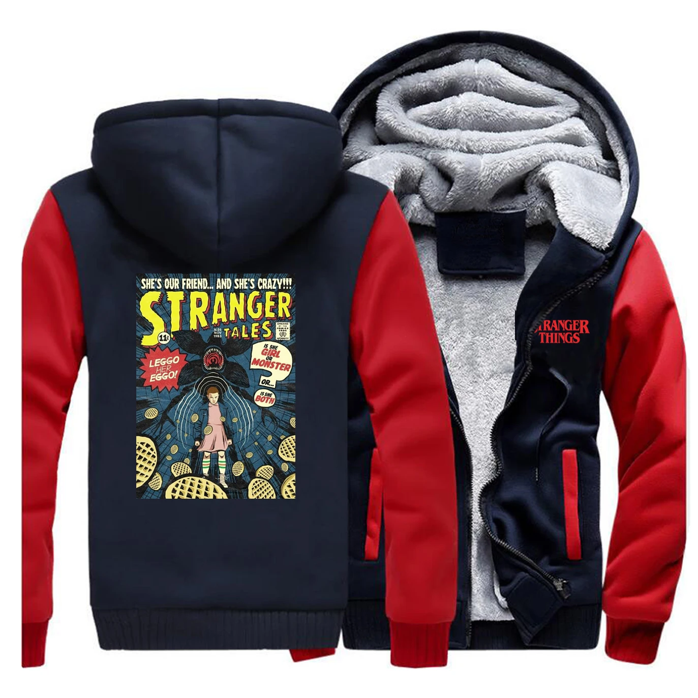 

Creative Printing STRANGER THINGS Male Hoodies 2019 Winter Thicken Brand Costume Men New Stylish Streetwear Harajuku Outwear Men
