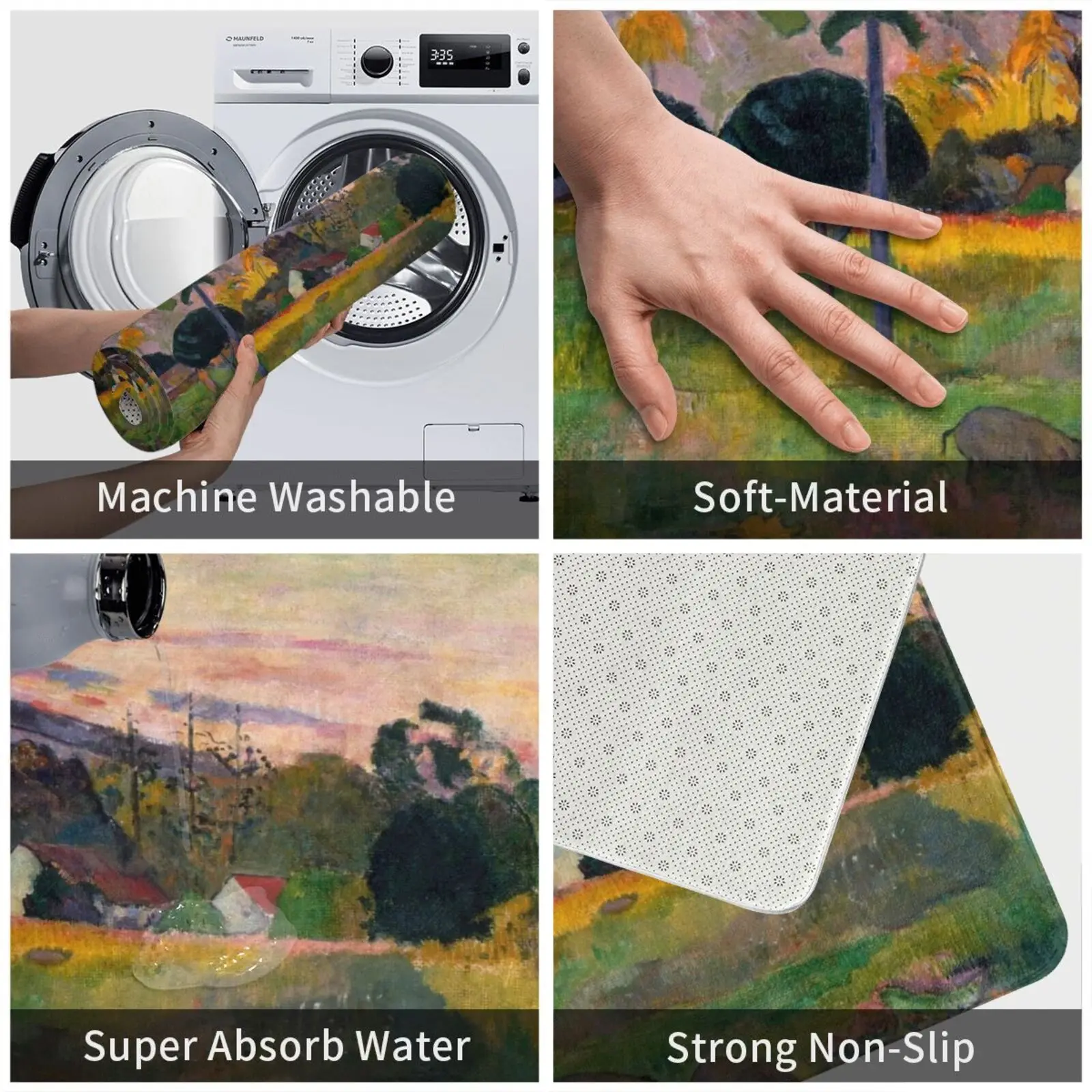 Пол гаугуин приходите сюда коврик для входной двери ванной игр Король Foxhole Нил