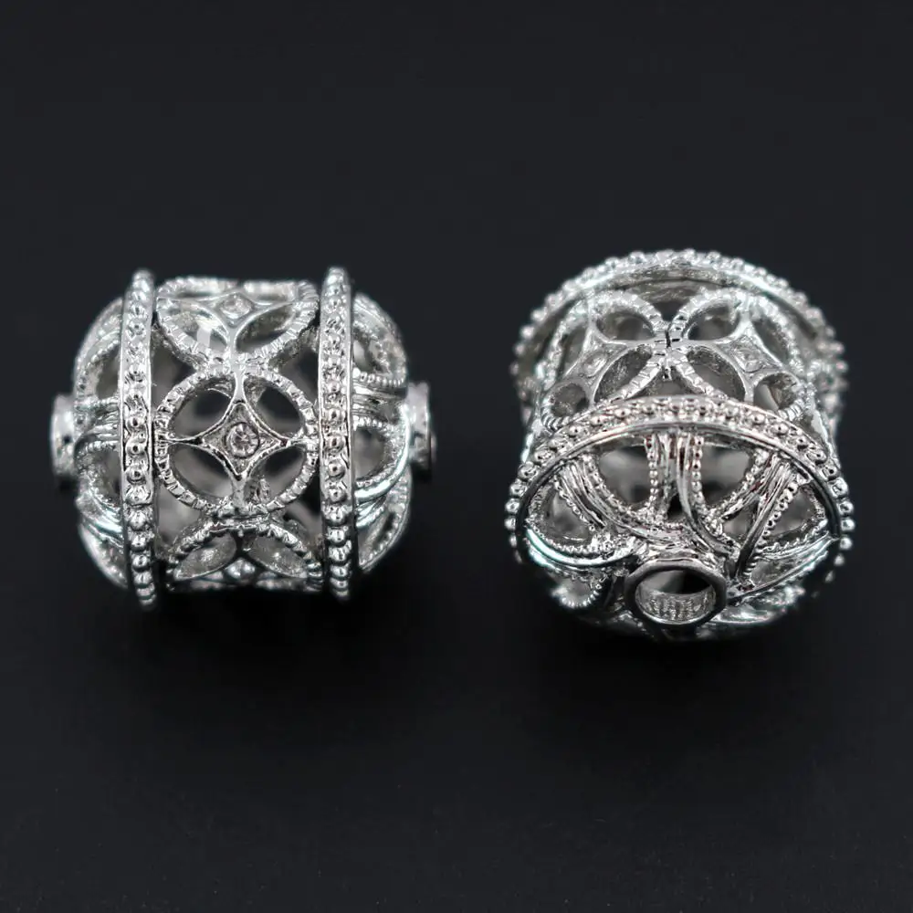 

10 шт. полые эритробусины, выложенные кристаллами, металлические разделительные бусины, фурнитура «сделай сам», аксессуары для мужчин и женщин, набор свадебных украшений