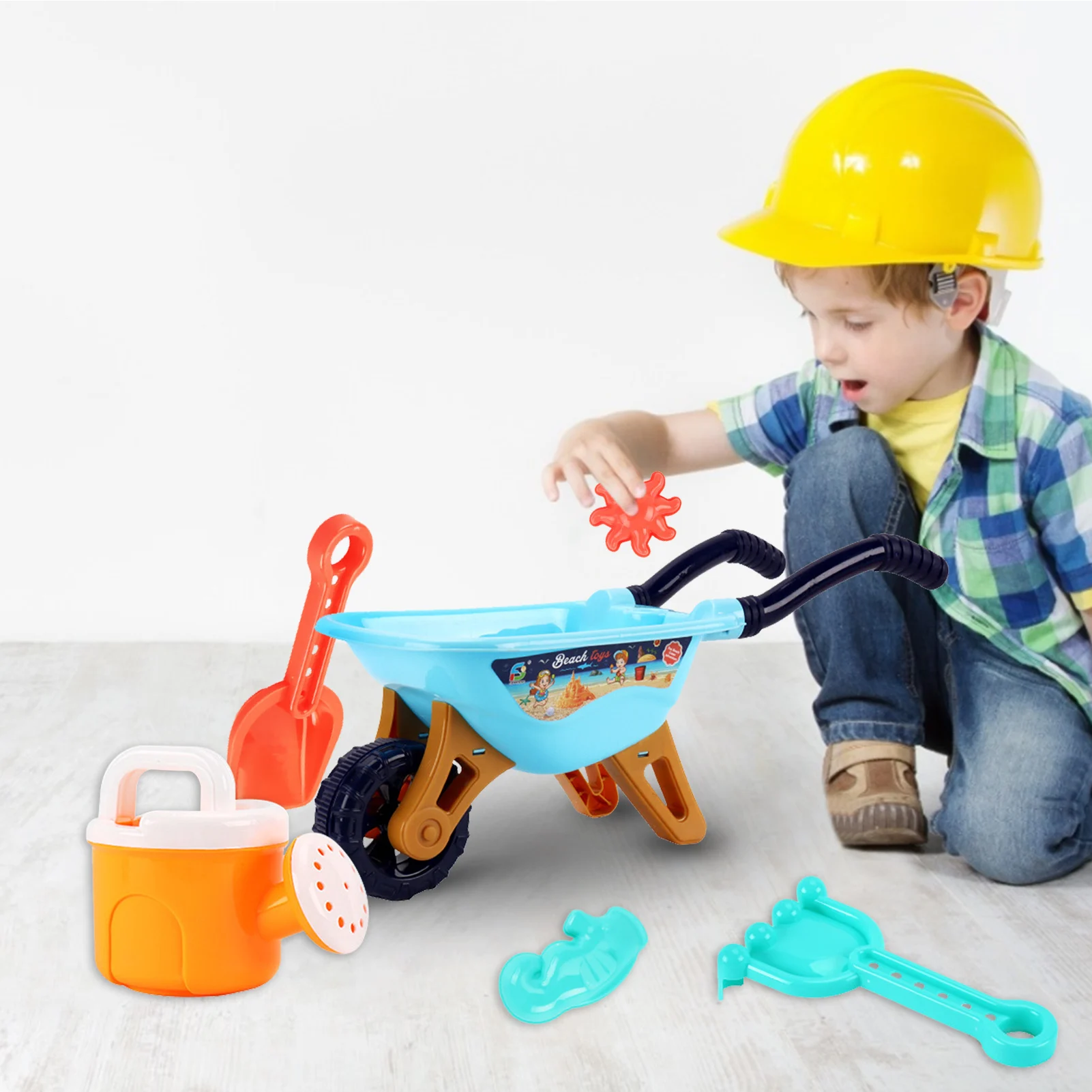 6 шт пляжная игрушка Песочный набор тележка ведро пляж игрушки игры с песком