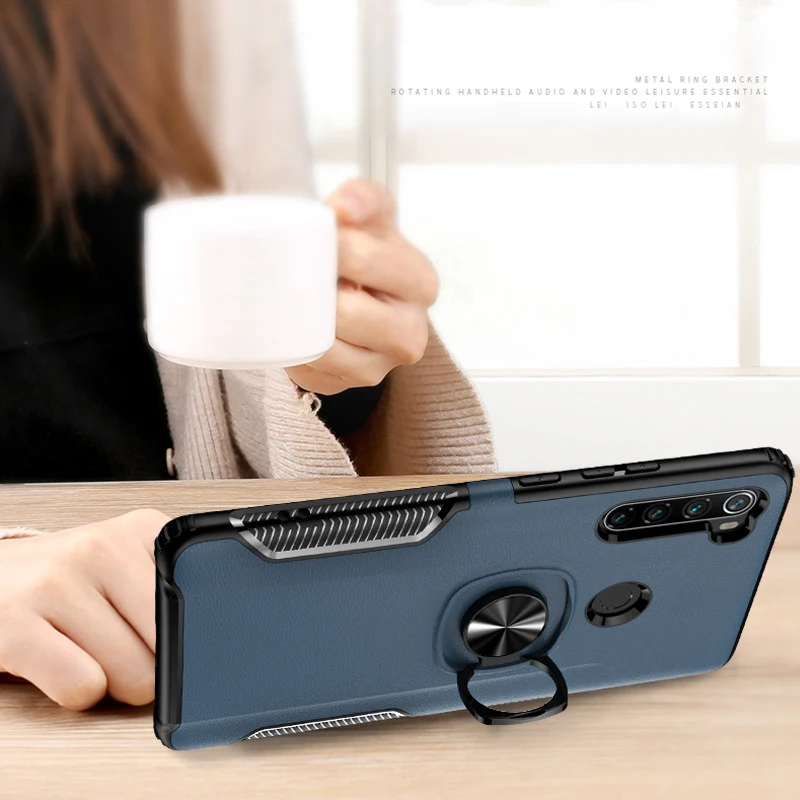 Ikrsses для Xiaomi Redmi Note 8 Pro Чехол автомобильный держатель Магнитный кронштейн Стенд чехол с кольцом для пальца для Redmi Note 7 анти-осенний чехол
