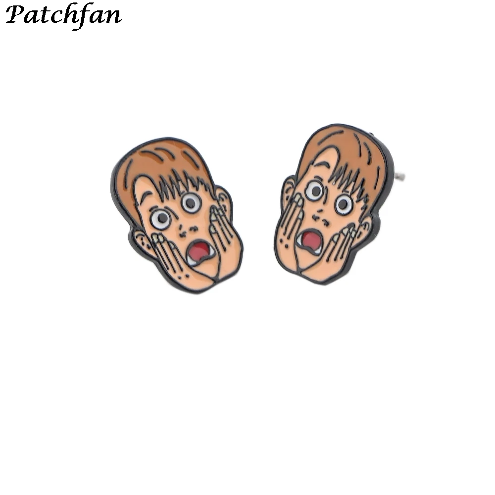 AD088 Patchfan мультфильм пирсинг для уха серьги-гвоздики дети милые серьги-кольца