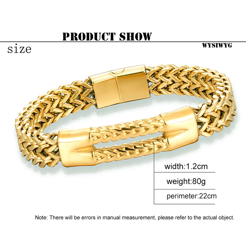 

New Personality creative woven bracelet stainless Steel bracelet men's domineering chain double-layer bracelet For Womens Gift