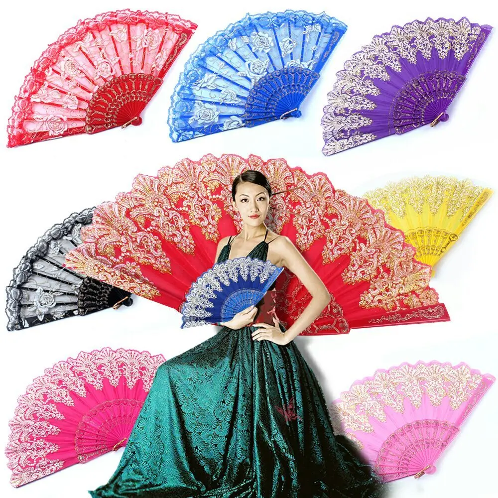 

Многоцветный веер для танцев Chun, пластиковый веер для горячего тиснения, свадебный подарок, украшение для дома, Подарочный марлевый пакет д...