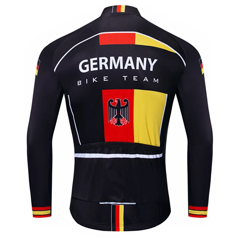 

Germany Thin&Fleece Autumn&Winter men's Long Sleeve Cycling clothing Breathable Anti-UV Bicycle Wear long Sleeve Cycling Jersey