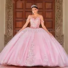 Розовое Бальное Платье с открытыми плечами, кружевное бальное платье, 2021, Длинные вечерние платья с аппликацией, на шнуровке