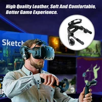 pu leather non slip durable headband fixing accessories comfortable vr headset head strap pad virtual reality for htc vive