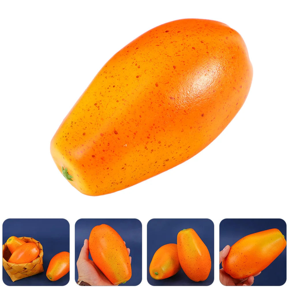 

1pc Vivid Papaya Model Decorative Fruit Model Photo Prop Simulated Fruit Model