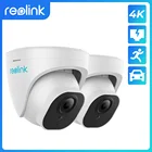 Уличная камера Reolink 4K 8MP, инфракрасная купольная камера ночного видения для обнаружения человекаавтомобиля, RLC-820A