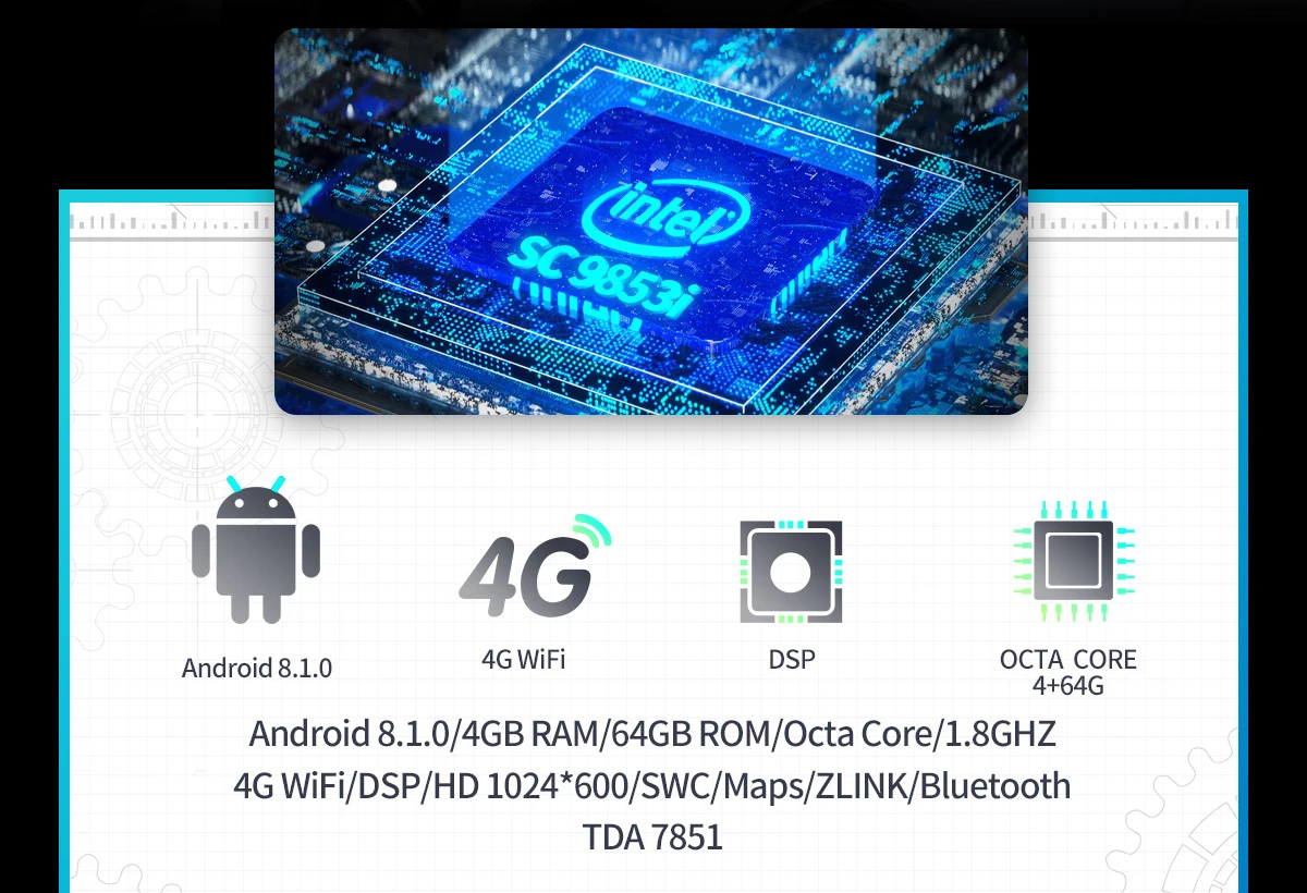 Радуясь 4 Гб ОЗУ 8 Восьмиядерный " Android головное устройство сенсорный экран wifi Автомагнитола для Ford Focus 2005 до 2012 аудио стерео плеер gps